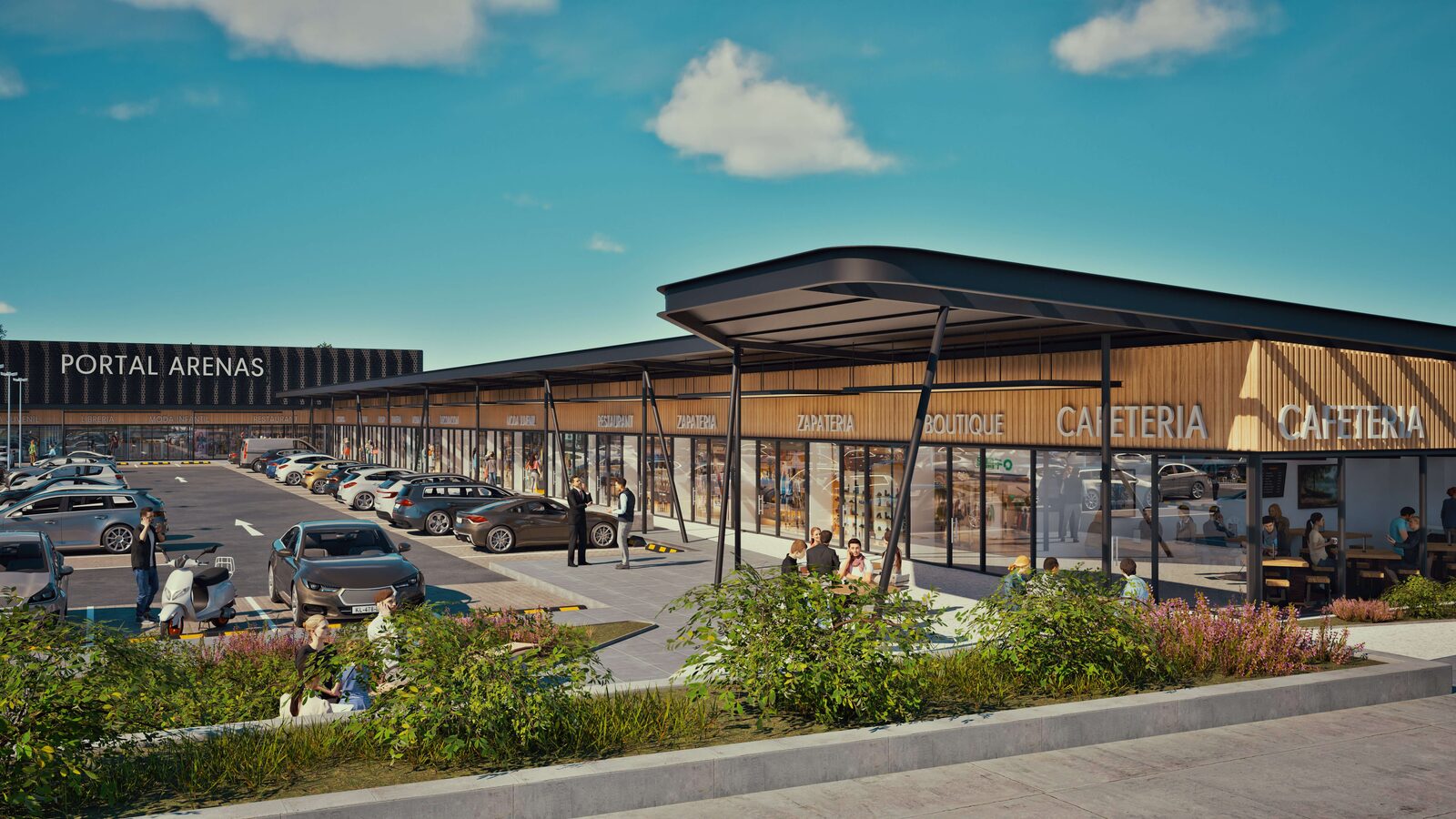 Render fachada comercial